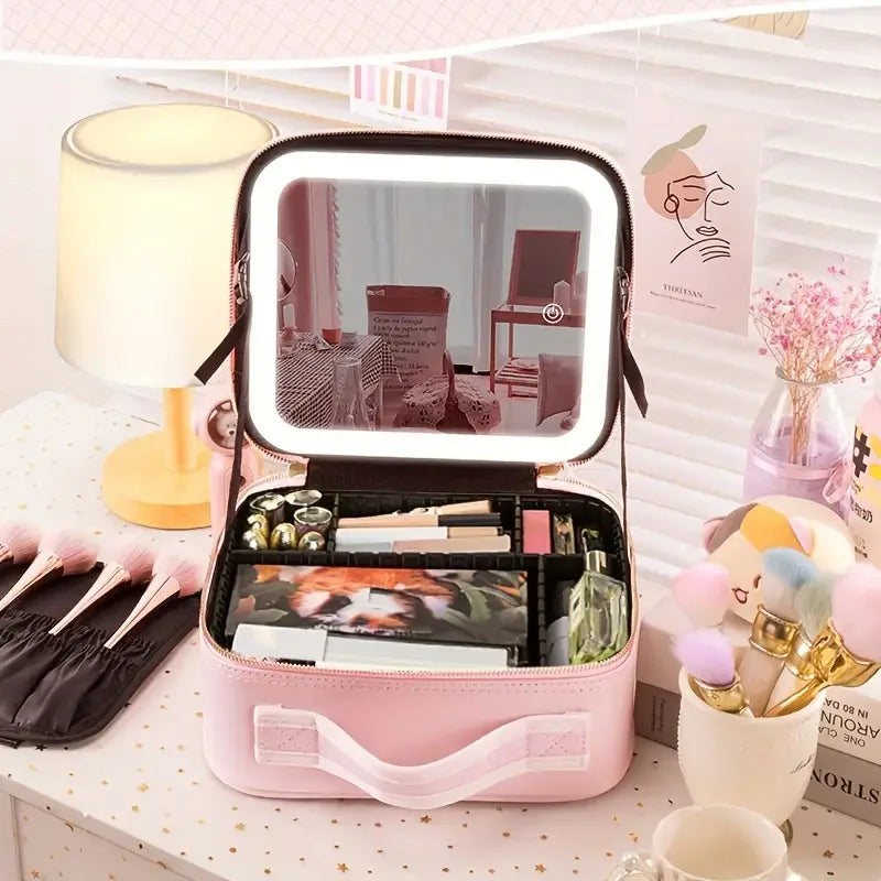 Trousse Maquillage LED Portable – Étanche et Rechargeable